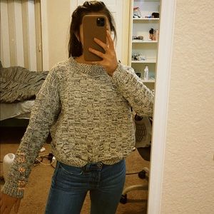 black and white sweater